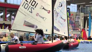 DinghyGo the inflatable sailboat  Hiswa 2013 waterfunzone [upl. by Trinetta715]