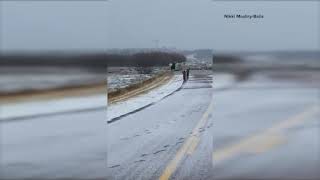 Bridge at Niobrara State Park Washes Out [upl. by Sosna]