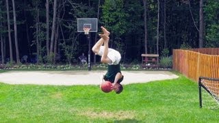 Backflip Basketball Trick Shot [upl. by Lenzi469]