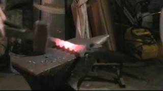 Forging an Athame knife in one piece Iron [upl. by Ellehs882]