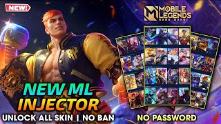 LATEST INJECTOR NEW UPDATE 2024  UNLOCK ALL SKIN IN MOBILE LEGENDS  WORK ALL PATCH [upl. by Anekahs272]