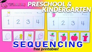 SEQUENCING ACTIVITY FOR PRESCHOOL amp KINDERGARTEN  Free Printables by Totschooling [upl. by Torrell]