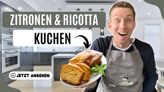 Rezept für RicottaZitronenKuchen mit Puderzucker 🍰 [upl. by Evangelist]