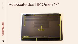 Laptop Akku wechseln HP Omen 17quot Wie den eingebauten Akku tauschen Battery Pack [upl. by Mozza281]