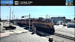 City of Calmar Live Railcam  Calmar IA SteelHighway [upl. by Ardnassela736]