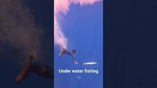 under water Fishing🌊fisher manunder sea walking [upl. by Anileh]