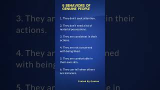 6 BEHAVIORS OF GENUINE PEOPLE [upl. by Anelrac]