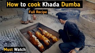 How to cook Khadda Dumba  Tandoori Khadda kabab  Tahir Khan Hotel Khadda mutton [upl. by Helge]