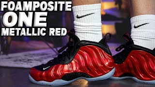 Nike Air Foamposite One Metallic Red Review and On Foot [upl. by Etnuhs]