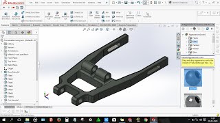 How to design Two wheeler swing arm in solidworks [upl. by Adrien943]