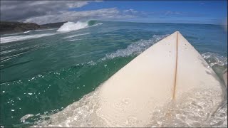 somewhat GLASSY barreling waves at Maori bay [upl. by Ahtera]