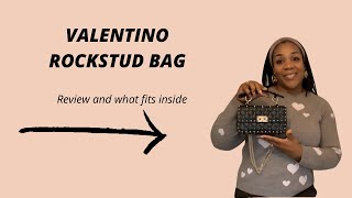 Valentino Rockstud Bag  What fits in my bag and how to remove strap and chain [upl. by Ennahteb]