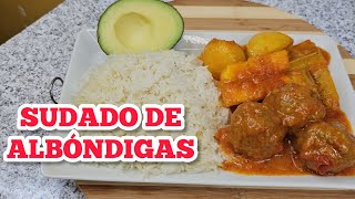 Cómo hacer SUDADO DE ALBÓNDIGAS receta muy COLOMBIANA Y DELICIOSA 😋 [upl. by Oliva]