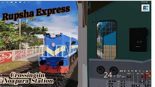 Rupsha Express Amazing Crossing In Noapara Railway Station Jessoretrainzsimulator2019 [upl. by Amahcen]