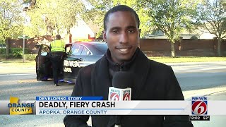 1 dead 1 hurt in fiery Apopka crash [upl. by Poole]