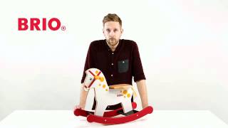 BRIO wooden rocking horse reference 30170 at Bilboquet Toys and Games [upl. by Ayikin]