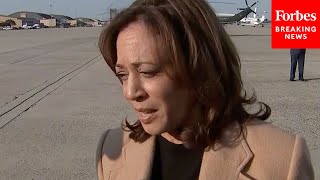 BREAKING NEWS Kamala Harris Takes Questions From Reporters Says Trump Is Not Fit For Office [upl. by Aehtla]