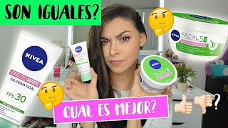 NIVEA EFECTO MATE CREMAS Cuál es mejor Gel crema o tarro facial 5 en 1 PIEL GRASA  KAREN GUP [upl. by Ybrad]