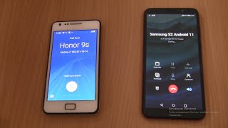 Over the Horizon Incoming call ampOutgoing call at the Same Time Samsung S2 Android 11HONOR 9S red [upl. by Adella]