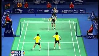 Highlights Badminton KOO Kien Keat Tan Boon Heong vs Lee Yong Dae CHUNG Jae Sung 2009 China 23 [upl. by Nol]