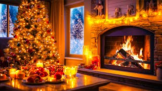 Beautiful Christmas Ambience 🎅🎄 Relaxing Christmas Music Fireplace 🔥 Christmas Fireplace Background [upl. by Ottilie]