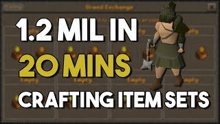 OSRS How I Made 12Mil in 20 Minutes Crafting Armor Sets Oldschool Runescape Money Making [upl. by Llenet860]