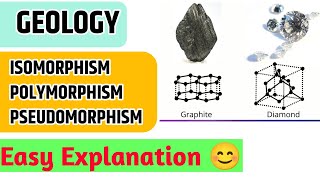 What is ISOMORPHISM  POLYMORPHISM  PSEUDOMORPHISM in Hindi  GeologyMineralogy [upl. by Stanway]