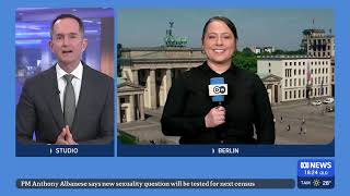 240830 DW Correspondent Kassandra Sundt from Berlin for ABC News Australia [upl. by Idas]