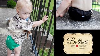 Buttons Cloth Diaper Review [upl. by Artinek]