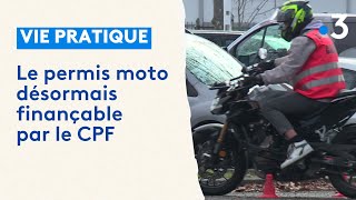 Le permis moto désormais finançable par le CPF [upl. by Alexina]