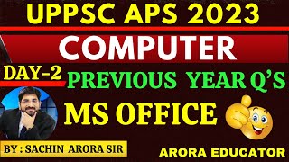 UPPSC APS Computer Classes  UPPSC APS Vacancy 2023  UPPSC APS Previous Year Questions  UPPSC APS [upl. by Leclair]