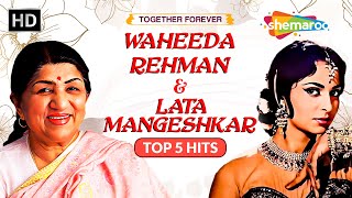 Best of Waheeda Rehman amp Lata Mangeshkar  Bollywood Old Hindi Songs  Video Jukebox filmigaane [upl. by Suoinuj]