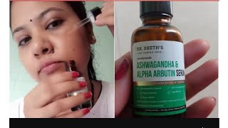 DRSHETHS Ashwagandha amp Alpha Arbutin Serum Review [upl. by Ecnarrat]