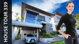 House Tour 339 • Strikingly Attractive 5Bedroom Modern Alabang Hills Home  Presello [upl. by Ornas]