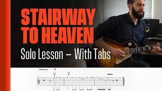 Stairway To Heaven Solo Lesson  With Tabs [upl. by Barrett595]