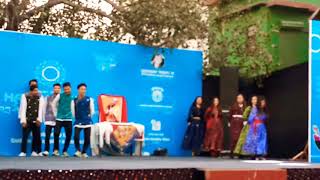 Ladakhi modern dance by Delhi student during losar celebration  2017 in Delhi [upl. by Liborio672]