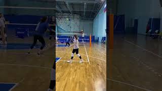 Volleyball Free Ball  Defense Drill 🔥🏐 volleyball shorts exercise defence drill spike [upl. by Amoeji]