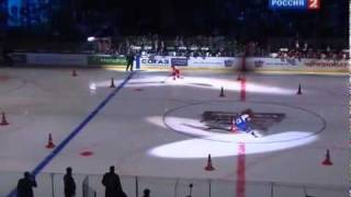 2011 KHL AllStar Game  Super Skills  Puck Control Relay [upl. by Nnaylloh]