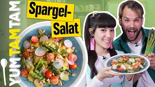 SpargelRavioliSalat  Mit HonigSenfDressing  yumtamtam [upl. by Accisej]