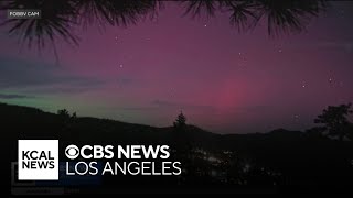 Northern Lights make rare appearance in the skies over Southern California [upl. by Mehcanem]