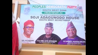 LIVE IBADAN INAUGURATION OF NEWLY BUILT PDP SOUTHWEST ZONAL SECRETARIAT [upl. by Fang]