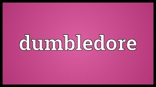 Dumbledore Meaning [upl. by Malvino768]