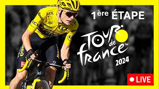 🔵⚪️🔴 TOUR DE FRANCE 2024  1ère ÉTAPE  FLORENCERIMINI 206 km  🔥Un départ EXPLOSIF   LIVETDF [upl. by Nel]