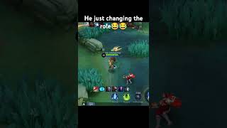 He just changing the role😂😂mlbb mobilelegends youtubeshorts ytshorts shortsfeed [upl. by Claus769]