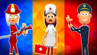 Profession Song  Doctor Police And Fireman  Kids Songs [upl. by Jobye62]