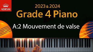 ABRSM 2023 amp 2024  Grade 4 Piano exam  A2 Mouvement de valse  Louise Farrenc [upl. by Ahseen501]