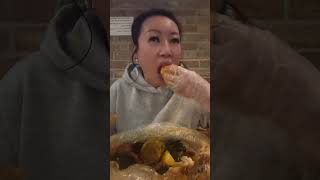 Seafood Boil mukbang eat eating eatingshow seafoodboil seafood [upl. by Enaj994]