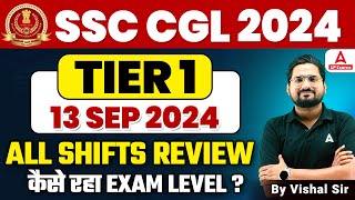 SSC CGL Analysis 2024  SSC CGL 13 Sep All Shifts Analysis 2024  SSC CGL Exam Analysis 2024 [upl. by Mauer]