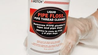 How to remove Teflon tape and PTFE pipe dope or pipe thread sealant with Liquid Pipe Floss [upl. by Einaej]