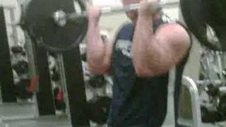 Standing Barbell Curls  160 for 6 reps [upl. by Naginnarb]